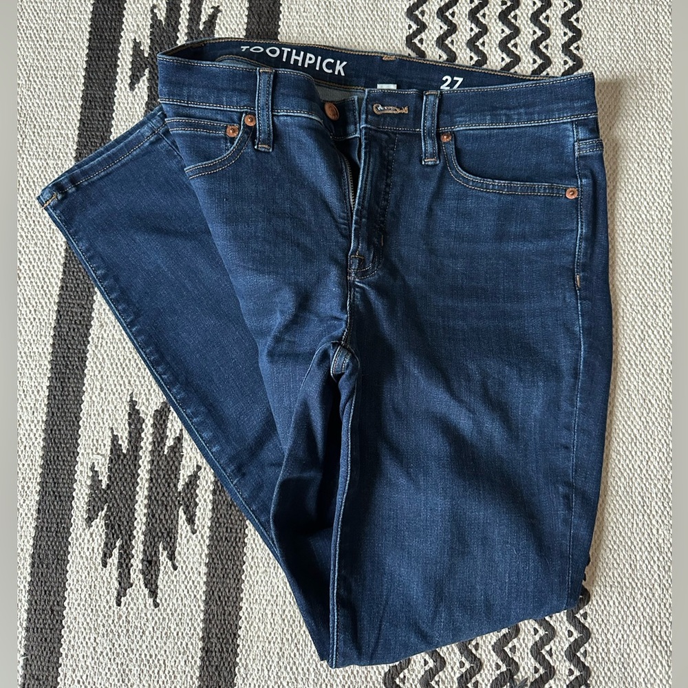 J. Crew, high-waisted toothpick jeans